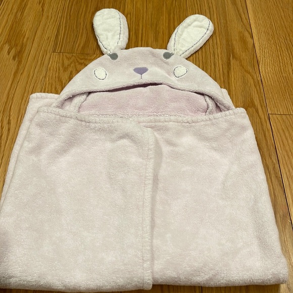 NWOT Pottery Barn Kids Purple Baby Bunny Hooded Towel